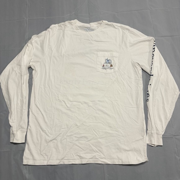 Vineyard Vines Other - Vineyard Vines Men's Long Sleeve T Shirt With Pocket #1 Draft Pick